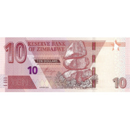 Zimbabwe 10 Dollars 2020 P-new
