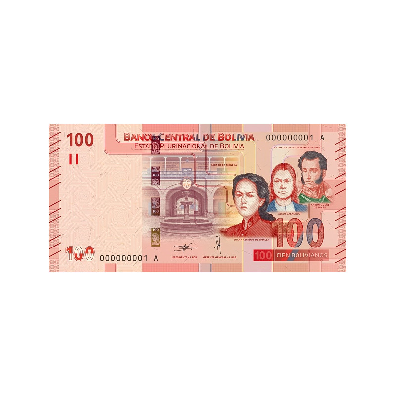 Bolivia 100 Bolivianos 2018 2019 P-new