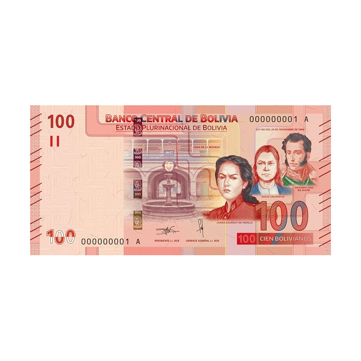Bolivia 100 Bolivianos 2018 2019 P-new