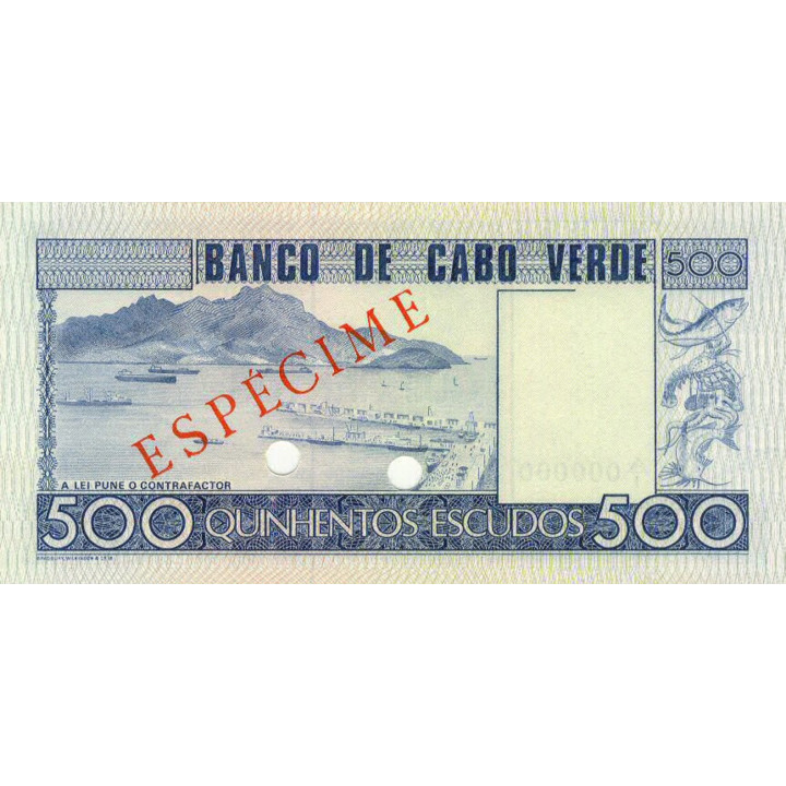 Kap Verde 500 Escudos 1977 P-55 Specimen
