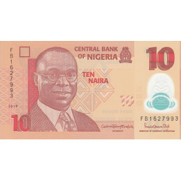Nigeria 10 Naira 2019 P-39