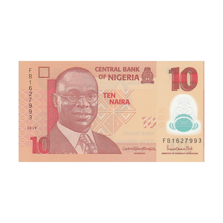 Nigeria 10 Naira 2019 P-39