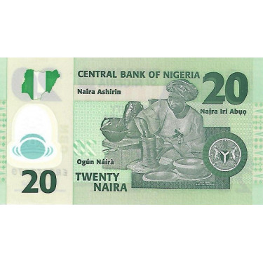 Nigeria 20 Naira 2019 P-34