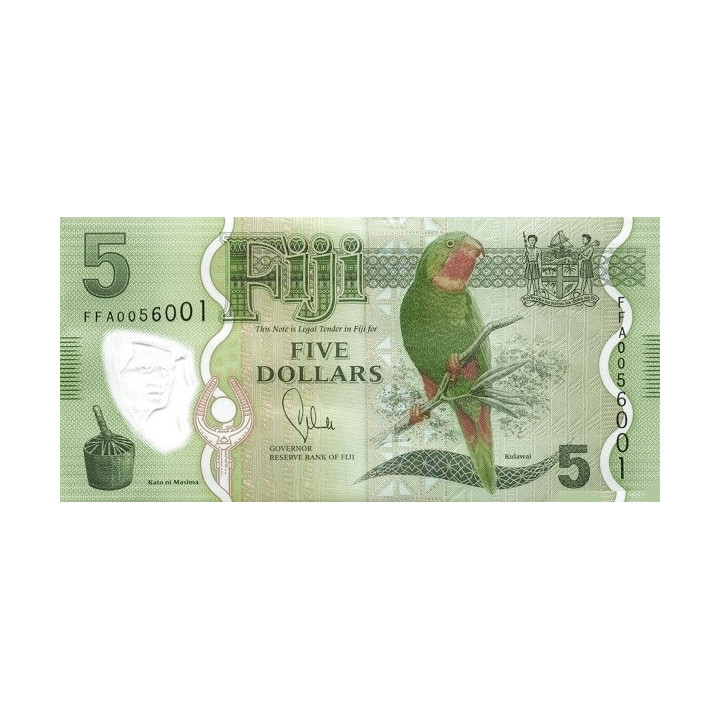 Fiji 5 Dollars 2012-2013 P-115