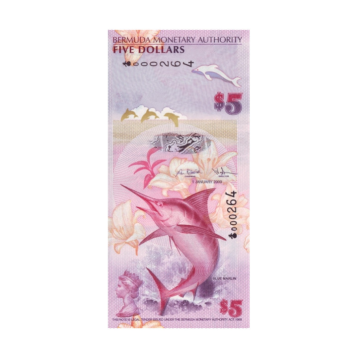 Bermuda 5 Dollars 2009 P-58