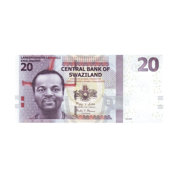 Swaziland 20 Emalangeni 2010 P-37a