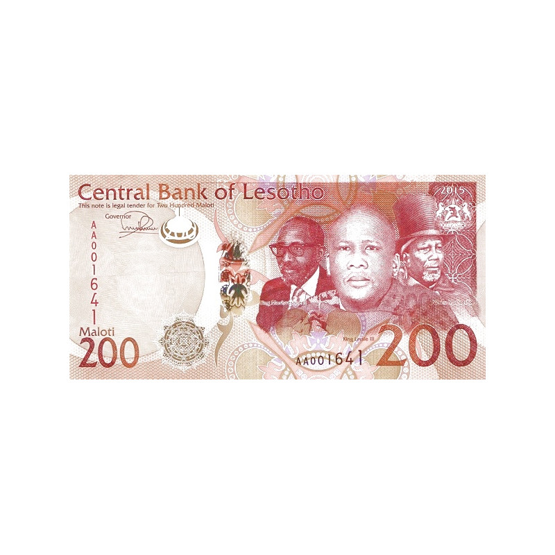 Lesotho 200 Maloti 2015 P-25