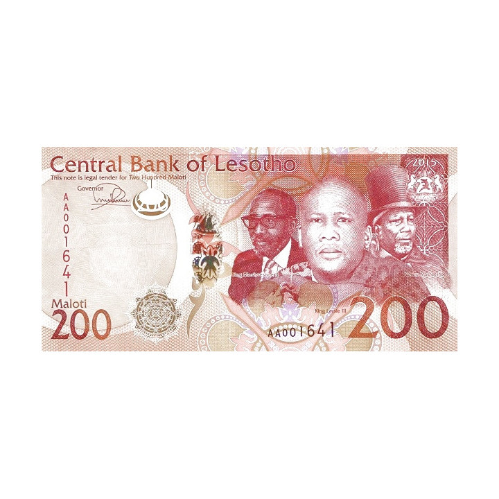 Lesotho 200 Maloti 2015 P-25