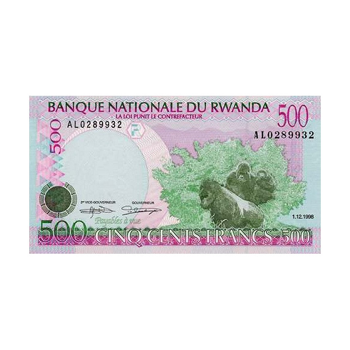 Rwanda 500 Francs 1998 P-26b