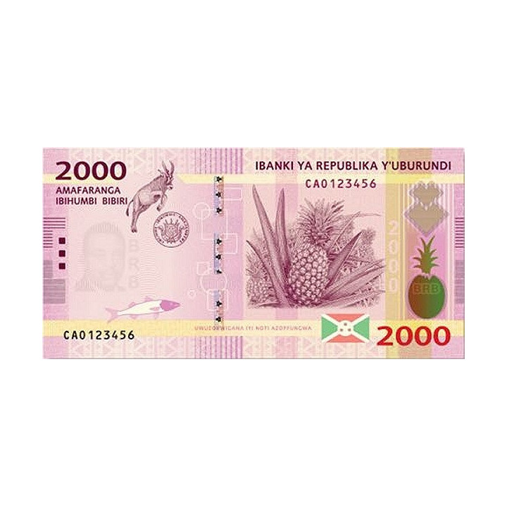 Burundi 2000 Francs 2015 P-52