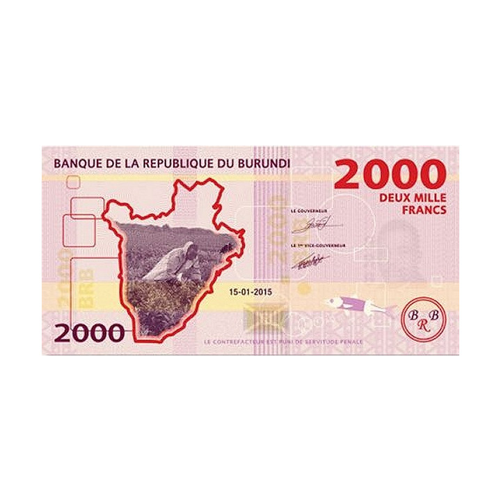 Burundi 2000 Francs 2015 P-52