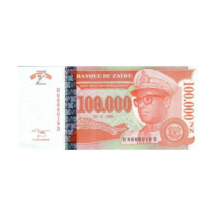 Zaire 100.000 Zaires 1996 P-77