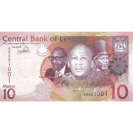 Lesotho 10 Maloti 2013 P-21b