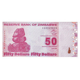 Zimbabwe 50 Dollars 2009 P-96