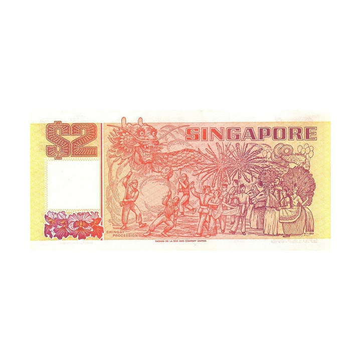 Singapore 2 Dollars 1990 P-27