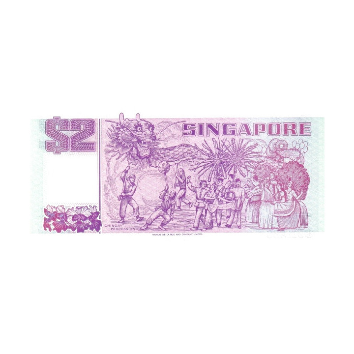 Singapore 2 Dollars 1991 P-28