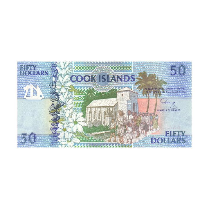 Cooköarna 50 Dollars 1992 P-10