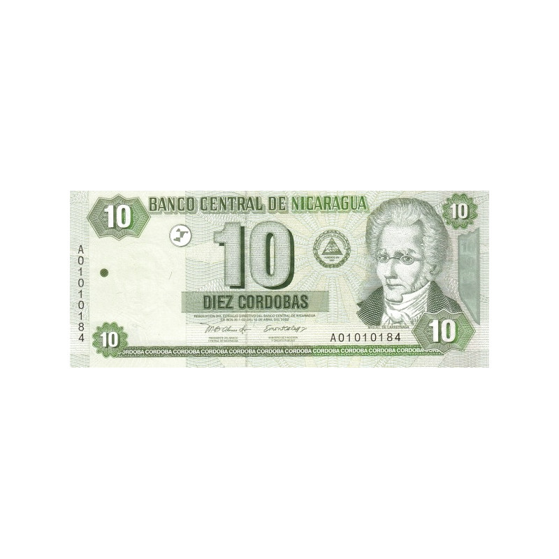Nicaragua 10 Cordobas 2002 P-191