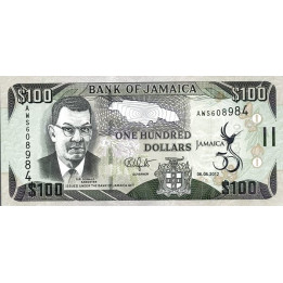 Jamaica 100 Dollars 2012 P-90