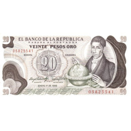 Colombia 20 Pesos Oro 1983 P-409d