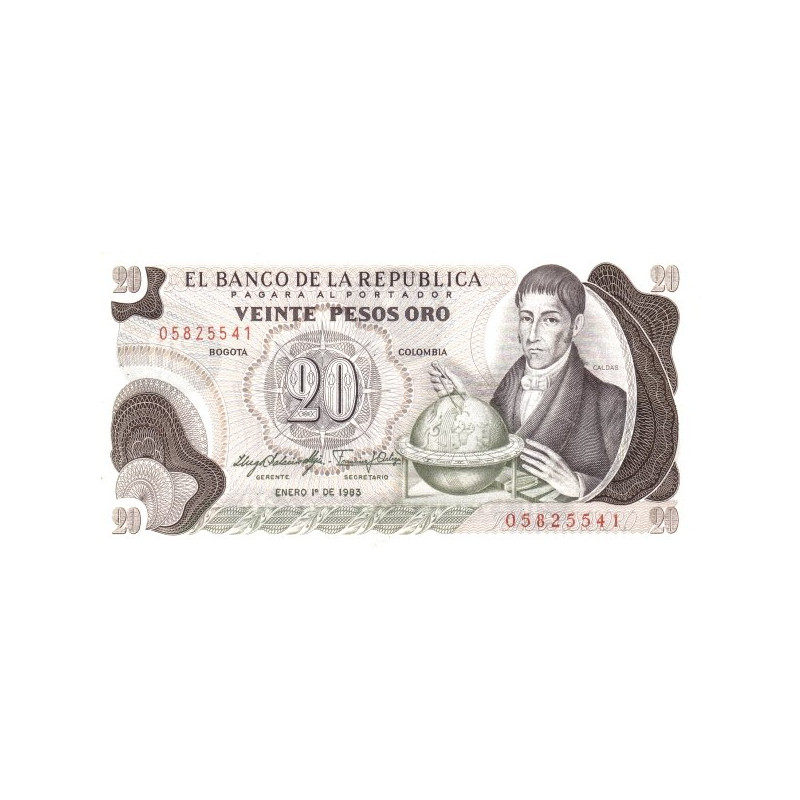Colombia 20 Pesos Oro 1983 P-409d