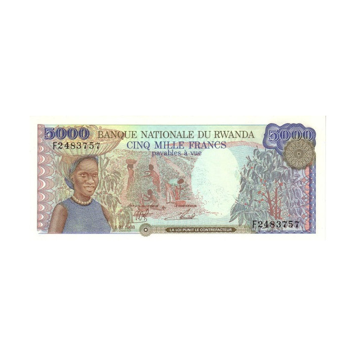 Rwanda 5000 Francs 1988 P-22