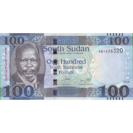 Sydsudan 100 Pounds 2015 P-15a