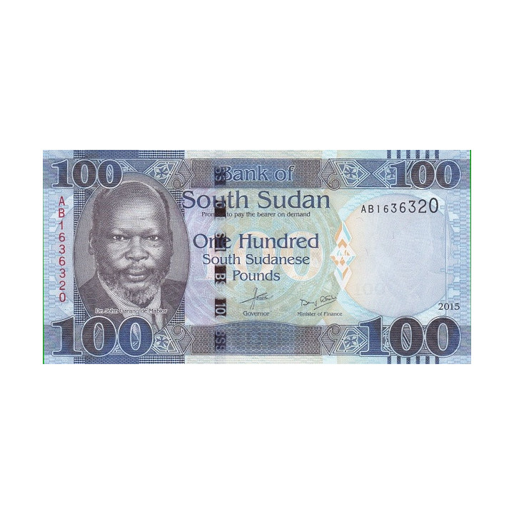 South Sudan 100 Pounds 2015 P-15a