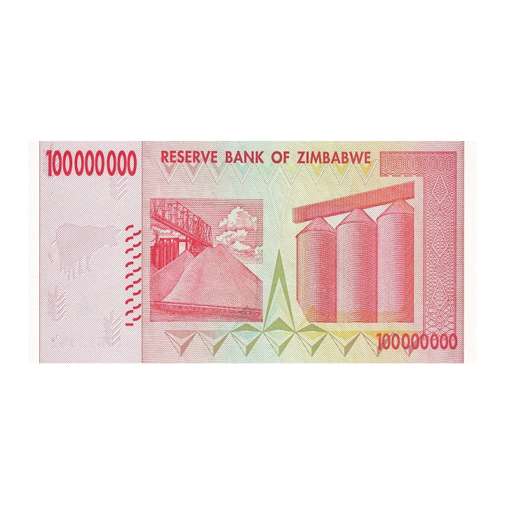 Zimbabwe 100 Million Dollars 2008 P-80