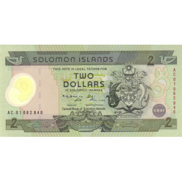 Solomon Islands 2 Dollars 2001 P-23