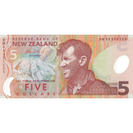 New Zealand 5 Dollars 2006 P-185b