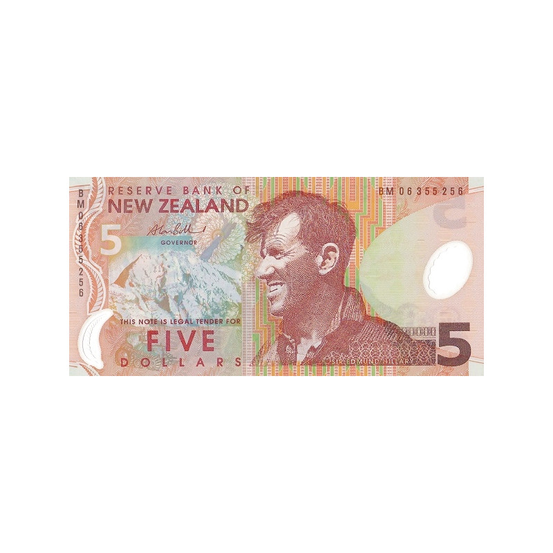 New Zealand 5 Dollars 2006 P-185b