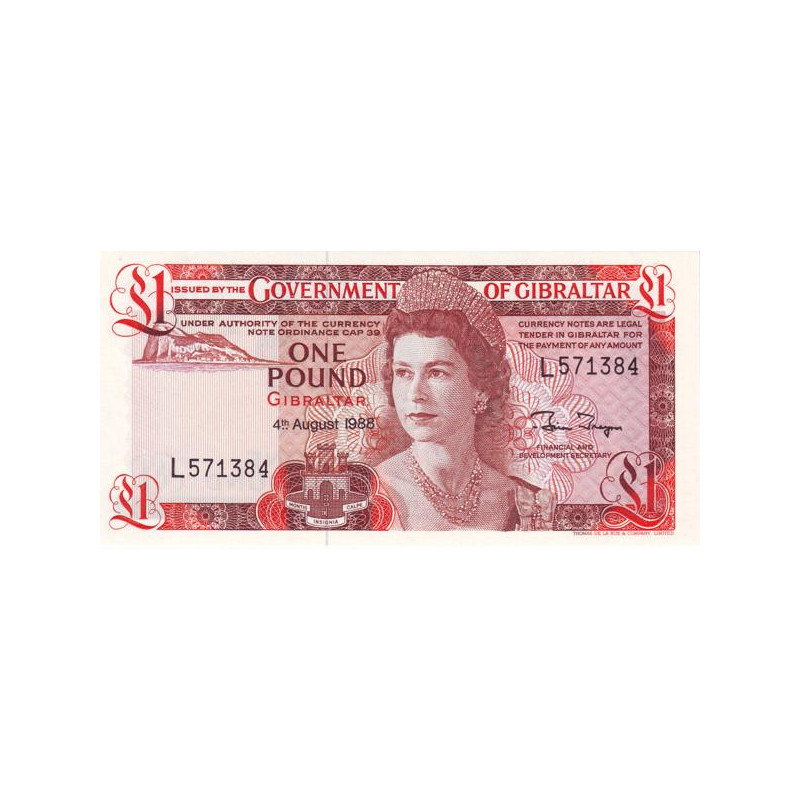 Gibraltar 1 Pound 1988 P-20e