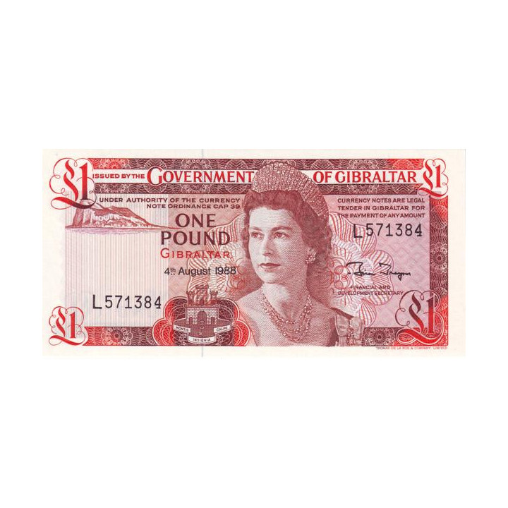 Gibraltar 1 Pound 1988 P-20e
