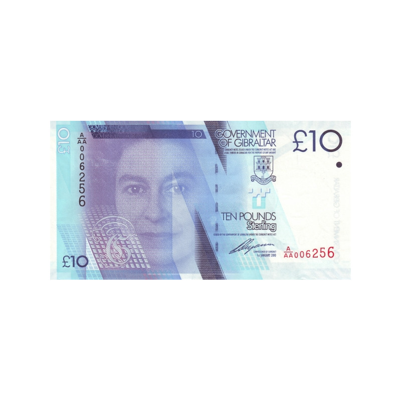 Gibraltar 10 Pounds 2010 P-36