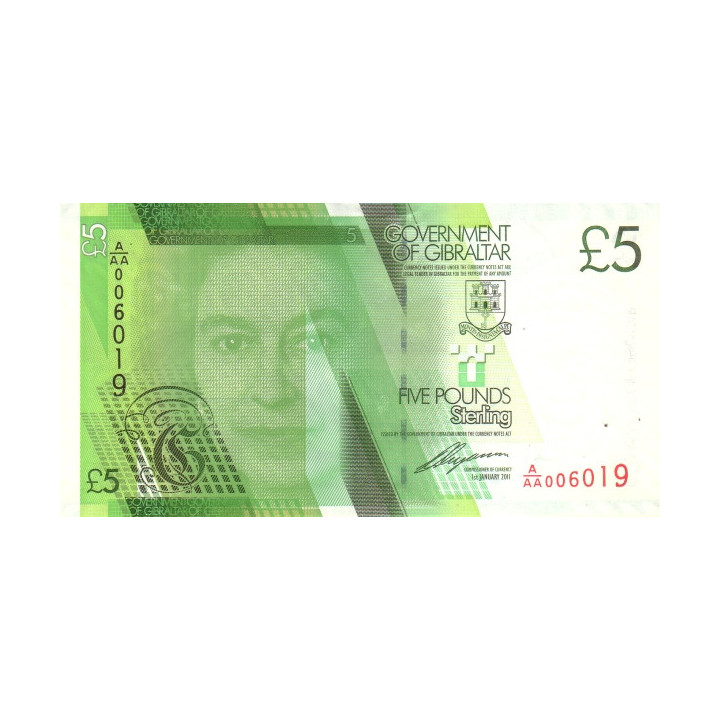 Gibraltar 5 Pounds 2011 P-35