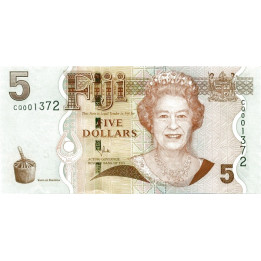 Fiji 5 Dollars ND 2011 P-110b
