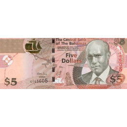 Bahamas 5 Dollars 2013 P-72A