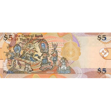 Bahamas 5 Dollars 2013 P-72A