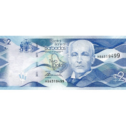 Barbados 2 Dollars 2013 P-73a