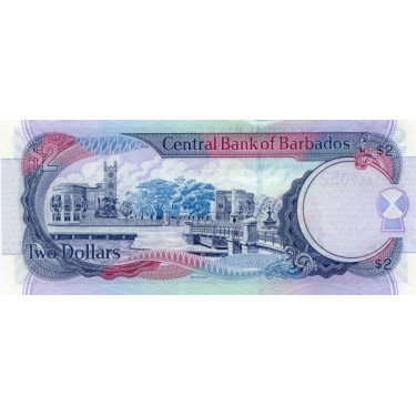 Barbados 2 Dollars 2007 P-66b