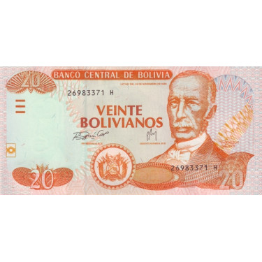 Bolivia 20 Bolivianos 1986...