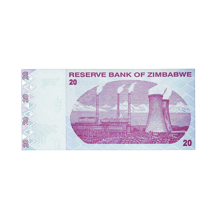 Zimbabwe 20 dollars 2009 P-95 UNC