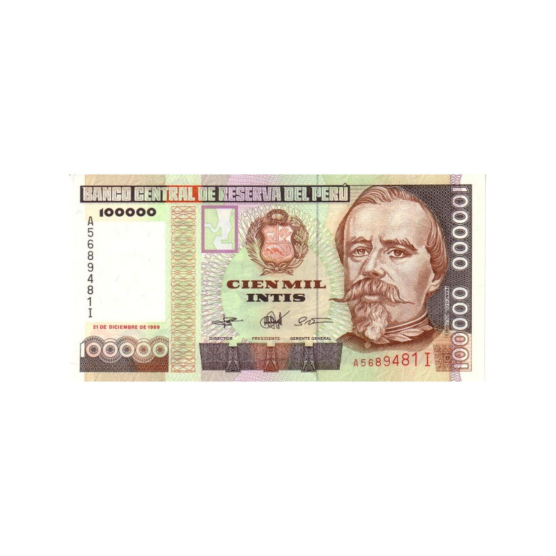 Peru 100 000 Intis 1989 P-145