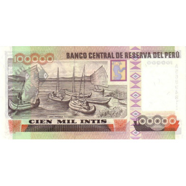 Peru 100 000 Intis 1989 P-145
