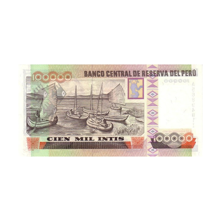 Peru 100 000 Intis 1989 P-145