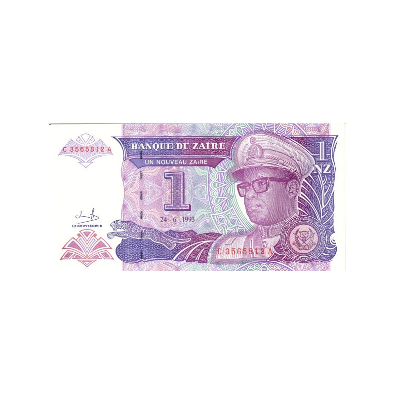 Zaire 1 Nouveau Zaire 1993 P-52