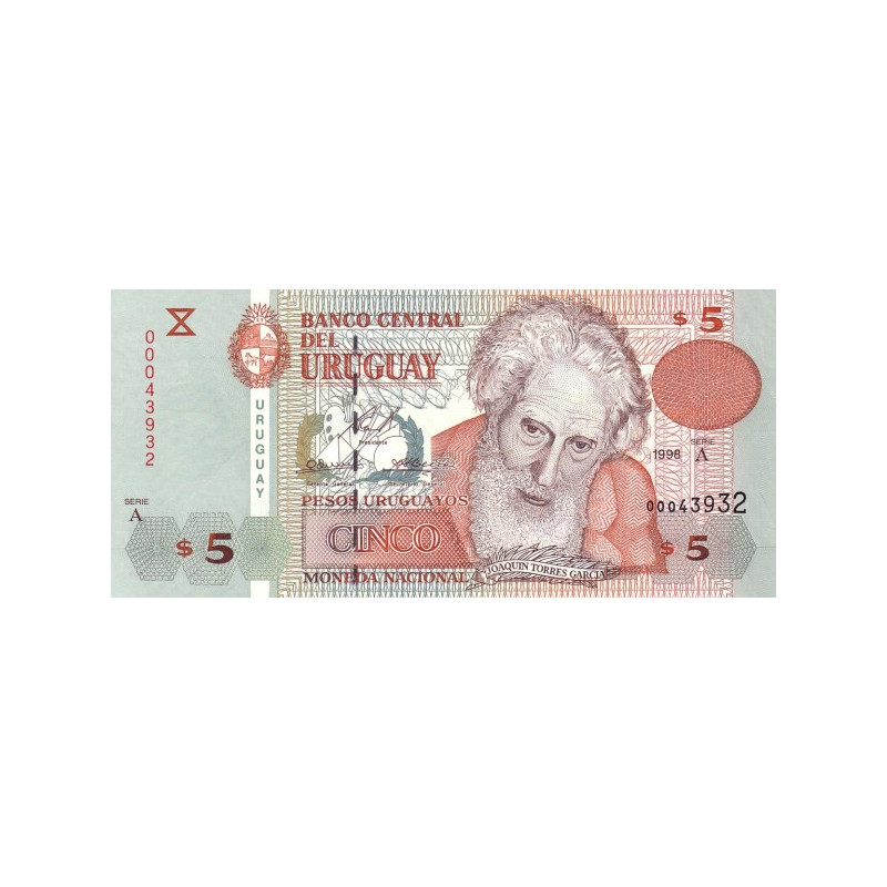 Uruguay 5 Pesos 1998 P-80