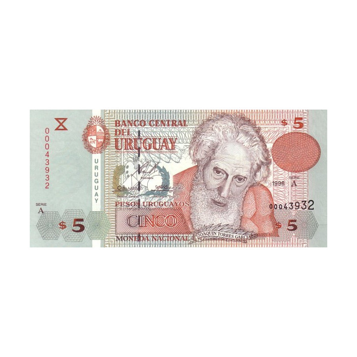 Uruguay 5 Pesos 1998 P-80