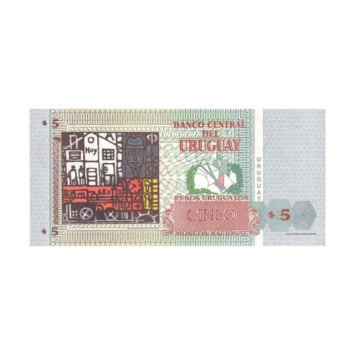 Uruguay 5 Pesos 1998 P-80